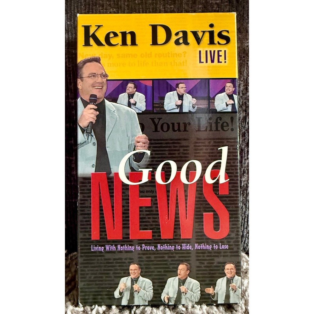 Ken Davis Good News VHS Live Christian Comedy Tape 2002 Shadow Mountain